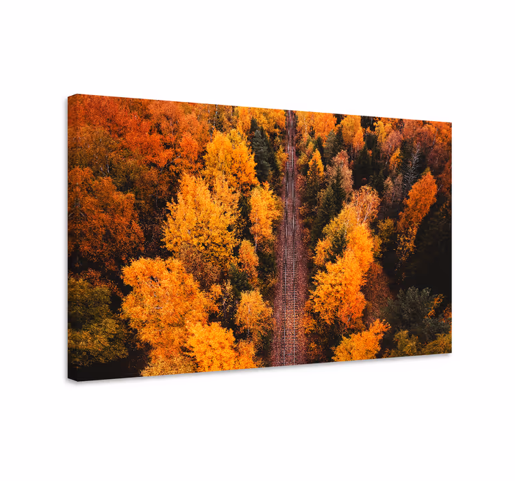 Landscape canvas autumn foliage trail - TenStickers