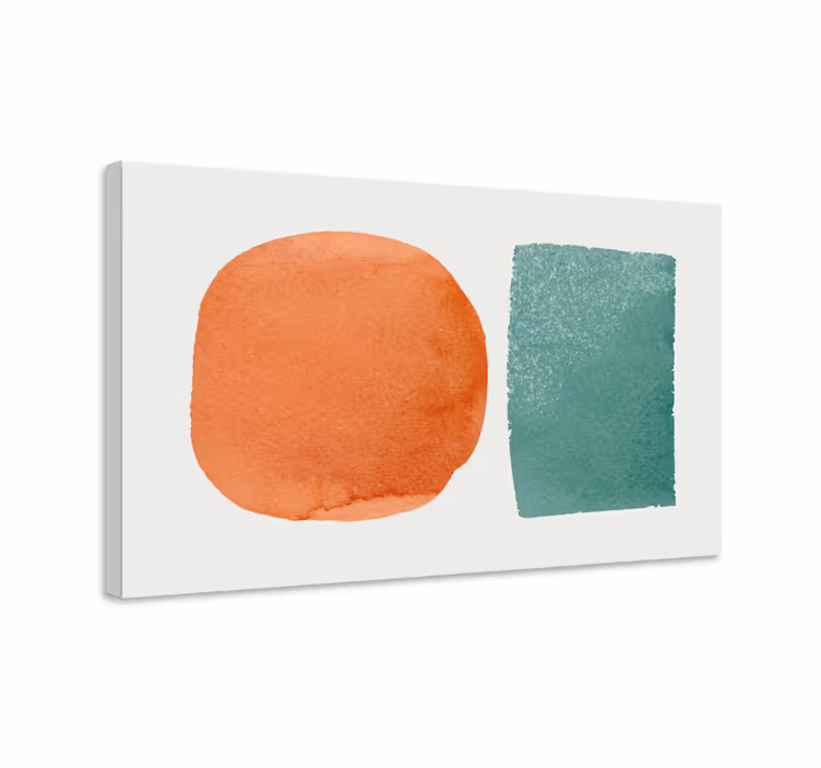 Dot and square minimalist design canvas print - TenStickers