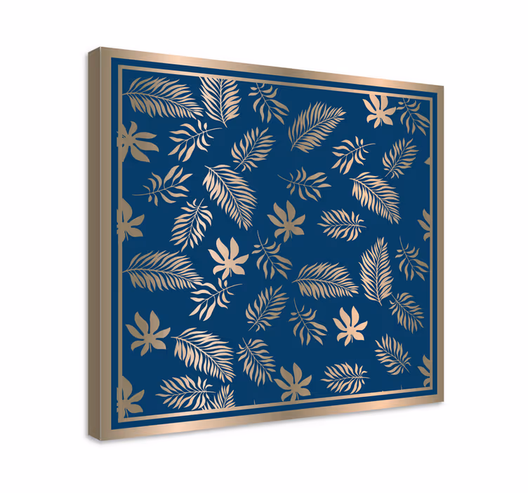 Flowers canvas foliage pattern artwork - TenStickers