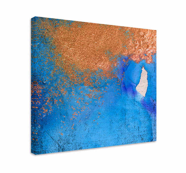 Abstract wall art 1 textured blue abstract art - TenStickers