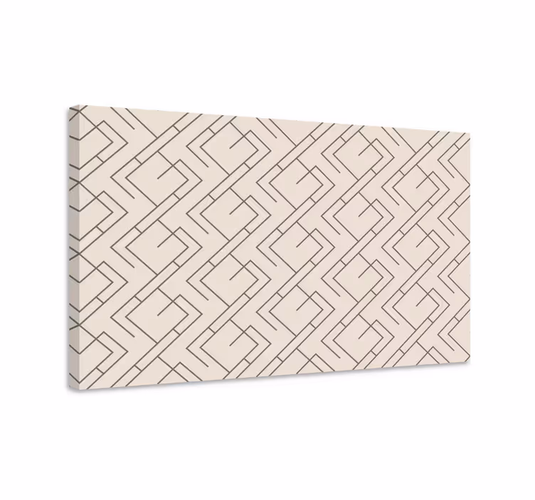Geometric canvas with trendy linear design - TenStickers