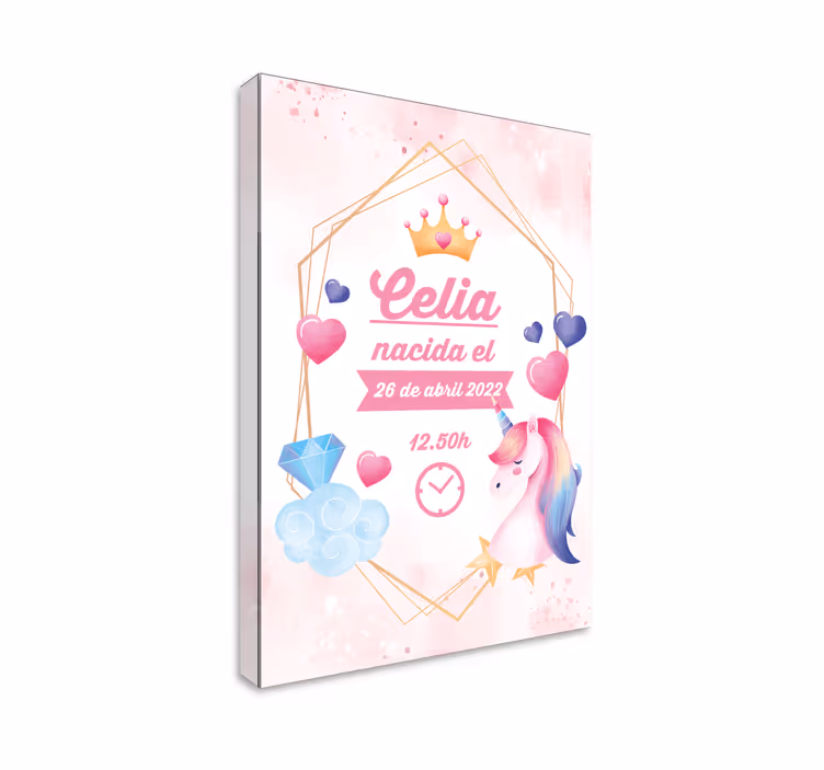 Crowned princess personalised canvas - TenStickers