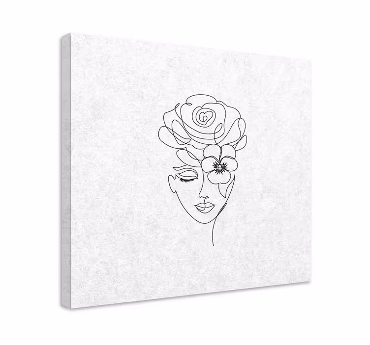 Minimalist faceless woman canvas pictures - TenStickers
