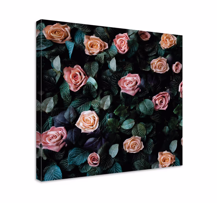 Red rose flowers flower canvas - TenStickers