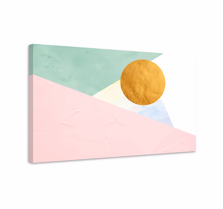 Modern canvas art geometric sun circle - TenStickers