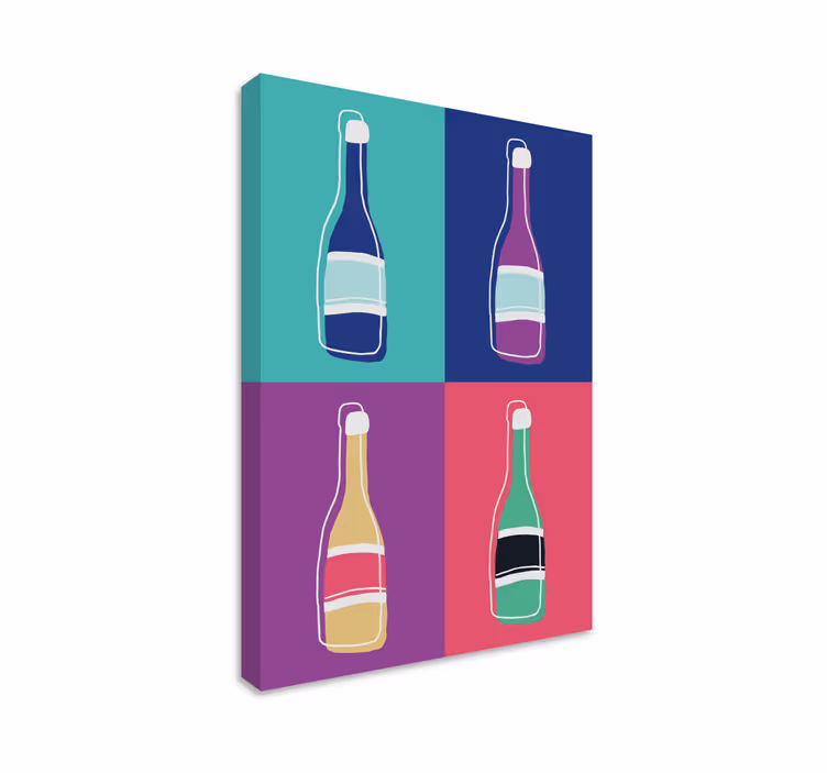Pop Art Bottles abstract wall art  1 - TenStickers