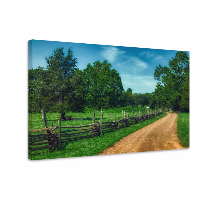 Serene country path landscape canvas - TenStickers