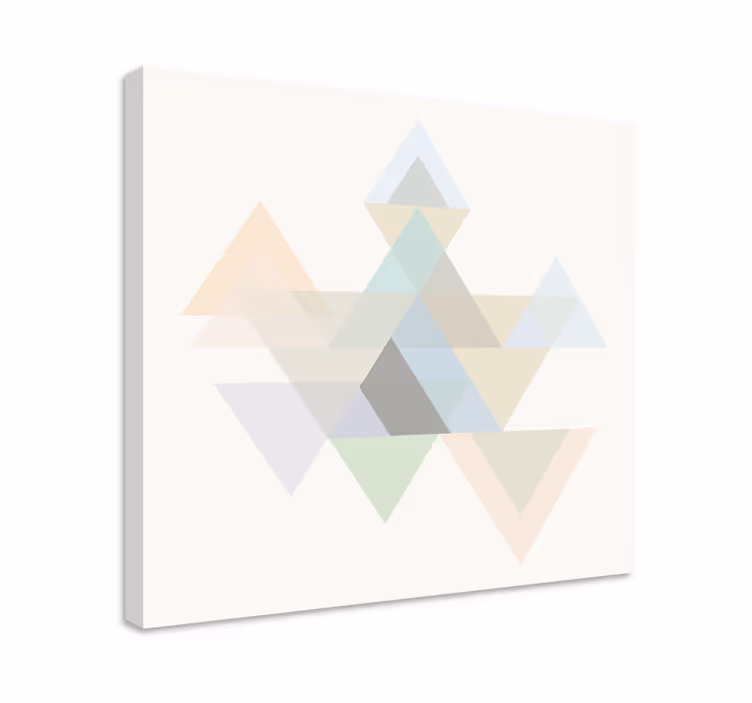 Geometric canvas abstract triangles design - TenStickers