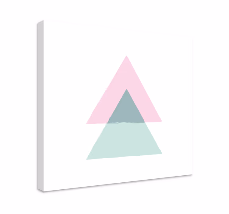 Geometric canvas with triangular shapes design - TenStickers