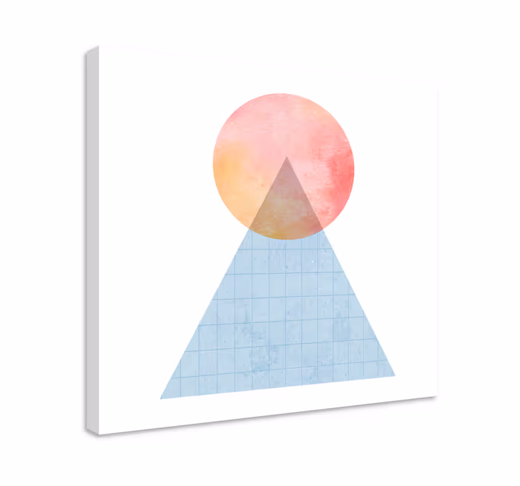 Triangle sunset form geometric canvas - TenStickers