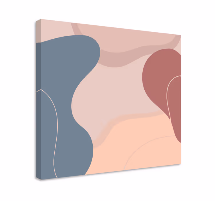 Modern canvas art inspired by organic shapes harmony - TenStickers