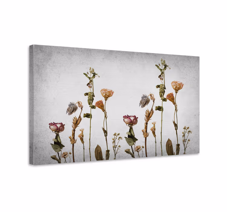 Flowers canvas dried floral arrangement - TenStickers