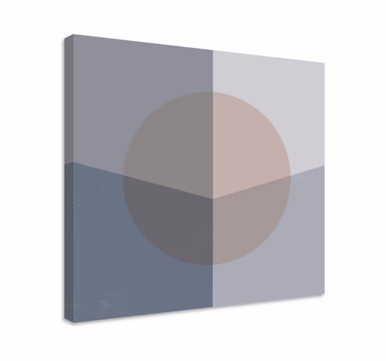 Pink and gray geometric art geometric canvas - TenStickers