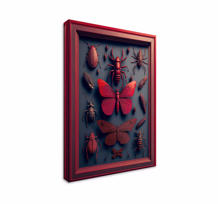Framed butterfly Insect wall art - TenStickers