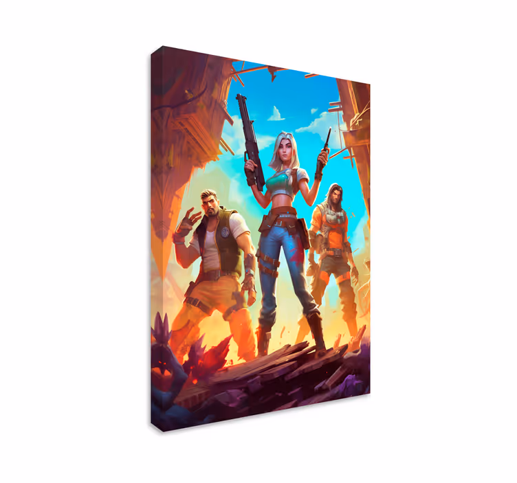 Warriors abandoned place framed gaming art - TenStickers