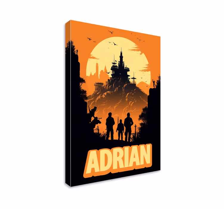Adventure personalized gaming canvas wall art - TenStickers