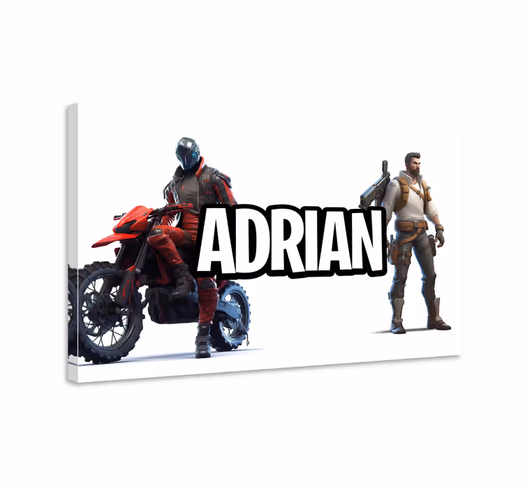 Personalized characters name framed gaming art - TenStickers