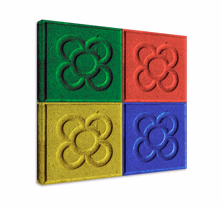 Pop art panot tiles living room wall art - TenStickers
