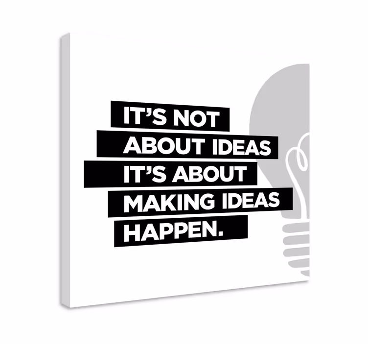 Text about ideas inspirational wall art canvas - TenStickers