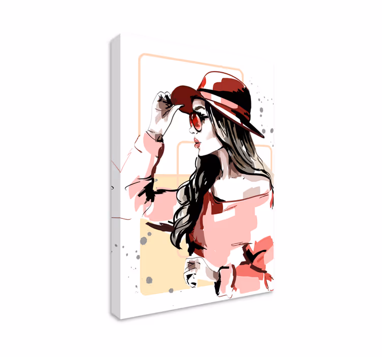 Modern woman model canvas art - TenStickers