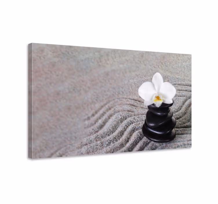 Zen stones living room canvas print - TenStickers