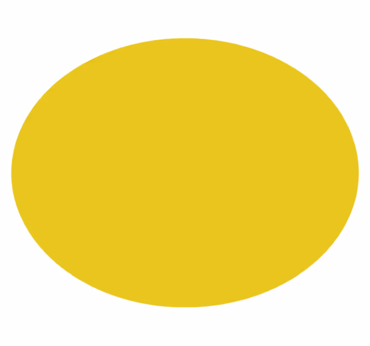 Round design yellow vinyl rug - TenStickers