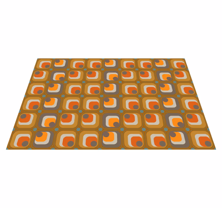 Retro Color Blocks vintage vinyl rug - TenStickers