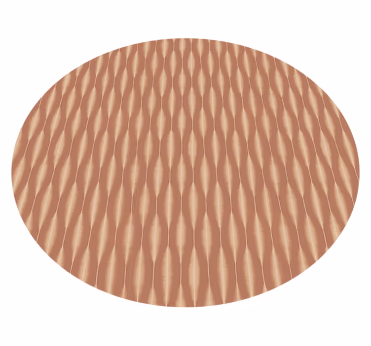 "Ikat Kasuri" Mocha Mousse modern vinyl rug - TenStickers