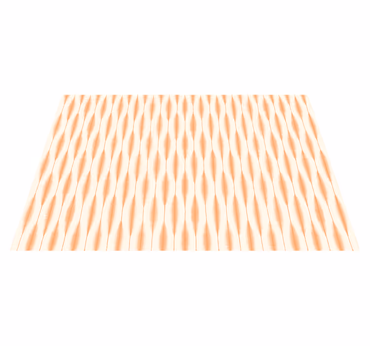 "Ikat Kasuri" orange modern vinyl rug - TenStickers