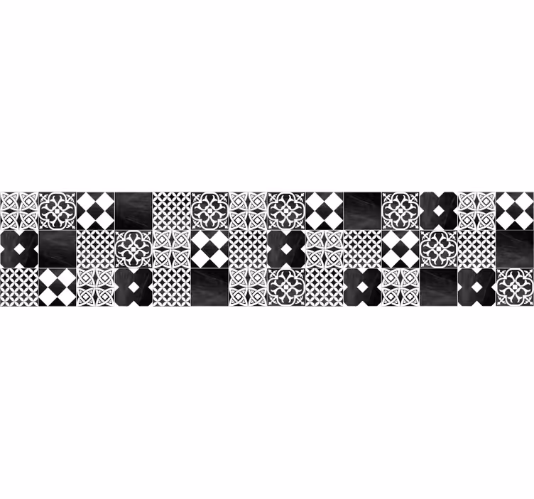 Cementine Ardesia tile vinyl rug - TenStickers