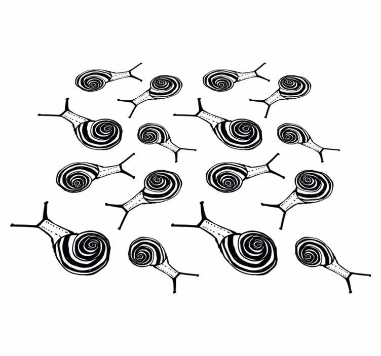 Animal vinyl rug snail set - TenStickers