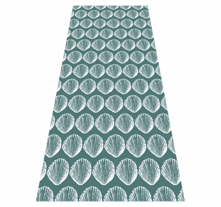 Animal vinyl rug in retro seashell design - TenStickers