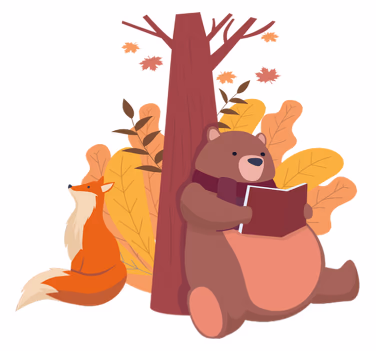 Animal vinyl rug featuring tree with animals - TenStickers