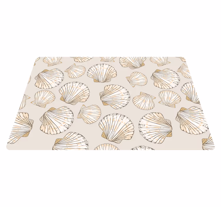 Animal vinyl rug with large and small seashells - TenStickers