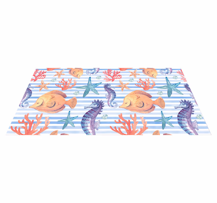 Animal vinyl rug sea life design - TenStickers