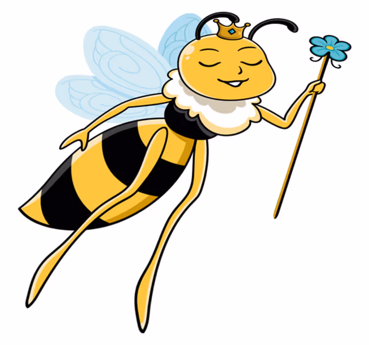Animal vinyl rug royal bee design - TenStickers
