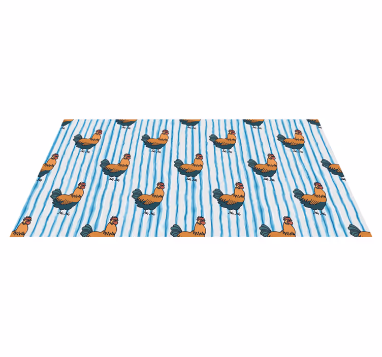 Animal vinyl rug charming hen design - TenStickers