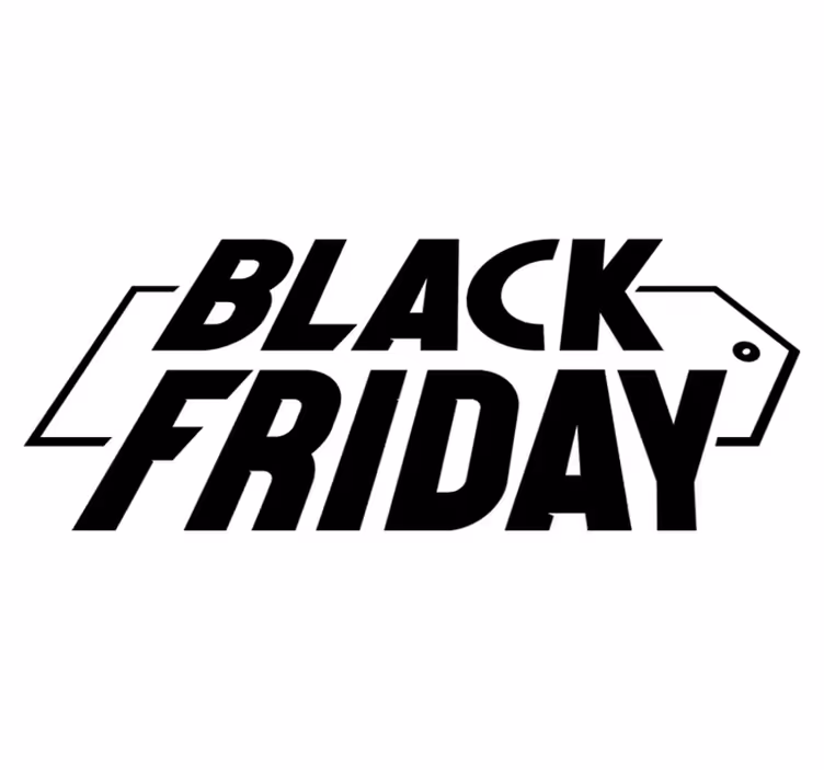 Black friday vinyl rug in modern cursive font - TenStickers