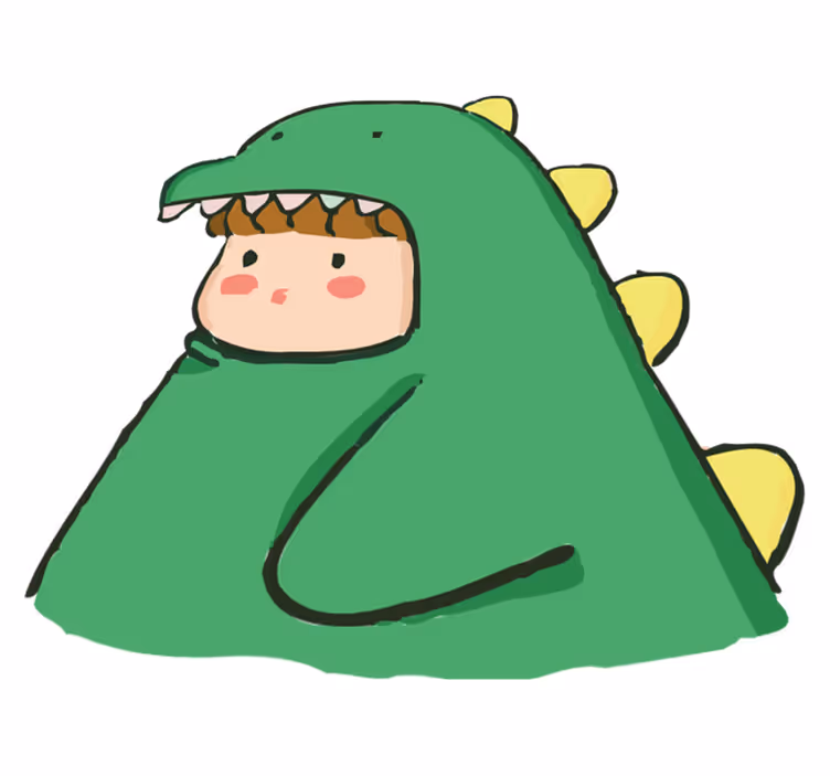Animal vinyl rug cute dinosaur costume human - TenStickers