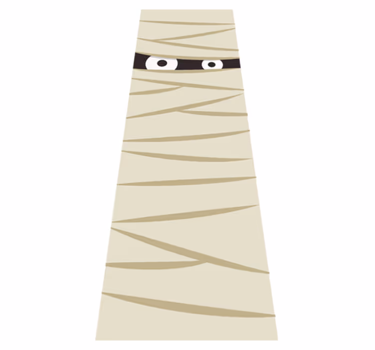 Halloween vinyl rug mummy eyes design - TenStickers