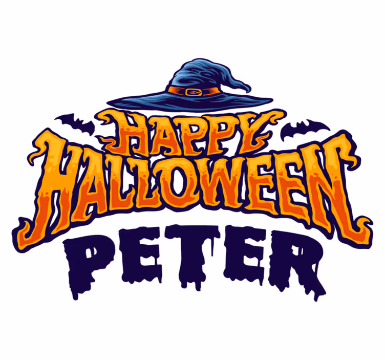 Halloween vinyl rug happy halloween customised - TenStickers