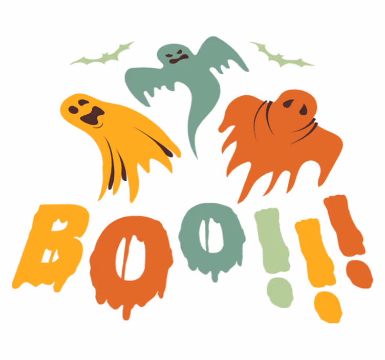 Halloween vinyl rug boo ghost decoration - TenStickers