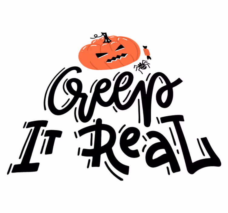 Halloween vinyl rug with spooky pumpkin design - TenStickers