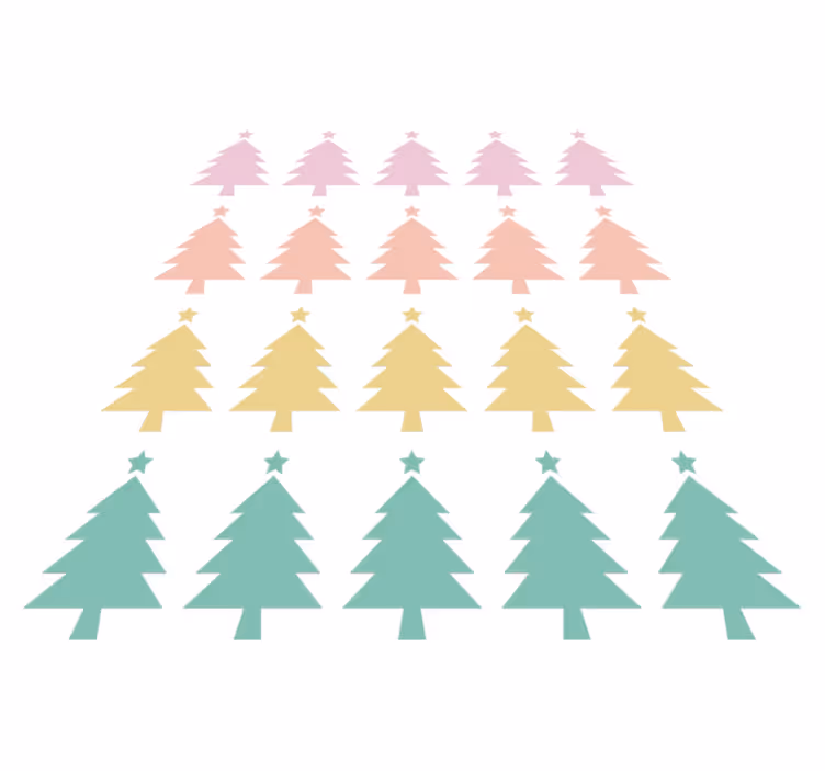 Christmas vinyl rug christmas tree print mat - TenStickers