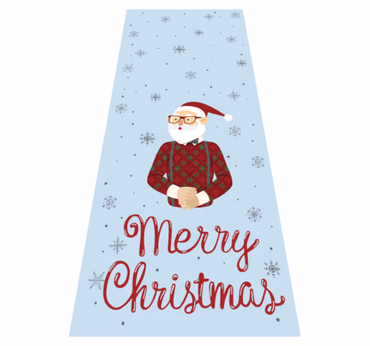 Christmas vinyl rug happy hipster christmas - TenStickers