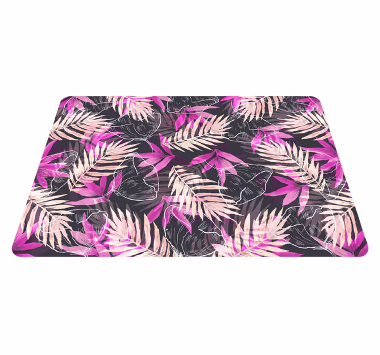 Floral vinyl rug with exotic flowers - TenStickers