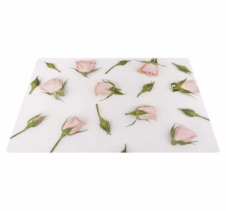 Romantic spring floral vinyl rug - TenStickers
