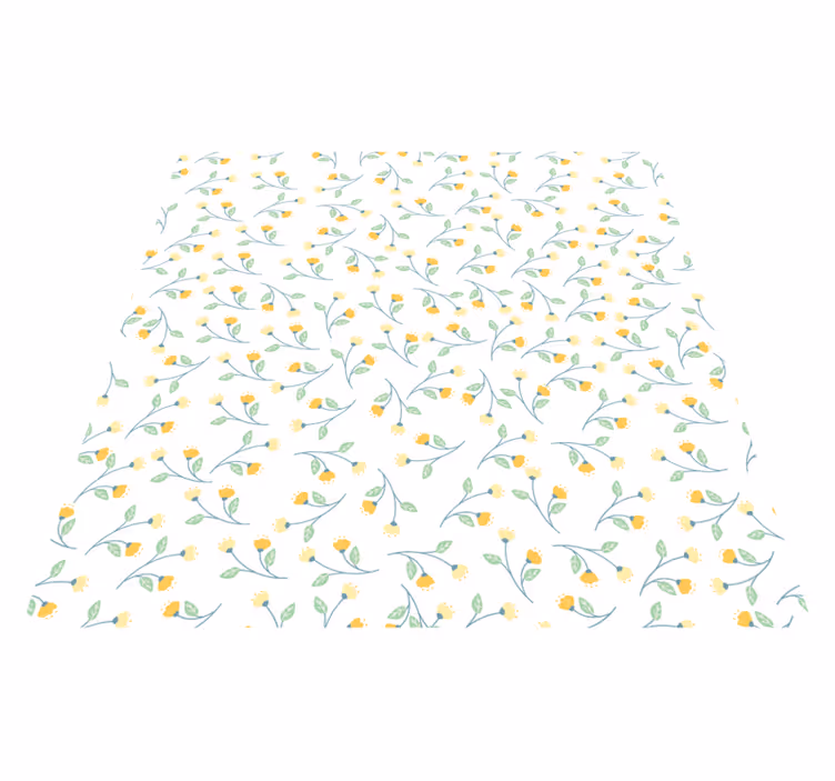 Floral vinyl rug in spring style - TenStickers