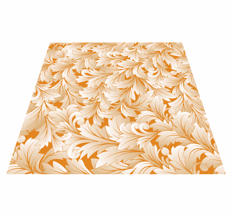 Floral vinyl rug with sophisticated floral design - TenStickers
