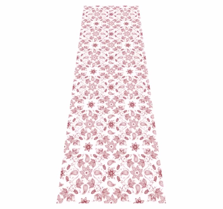 Floral vinyl rug floral pattern mat - TenStickers